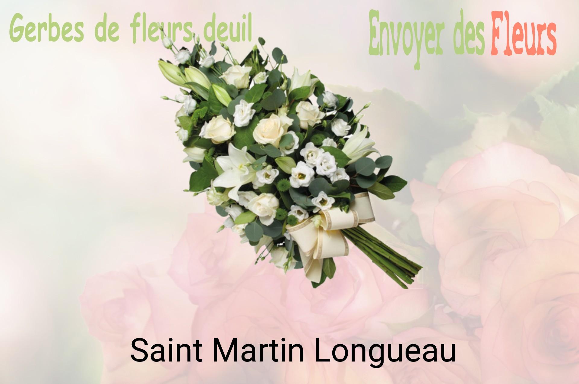 Gerbe de fleurs de deuil livrée à Saint-Martin-Longueau